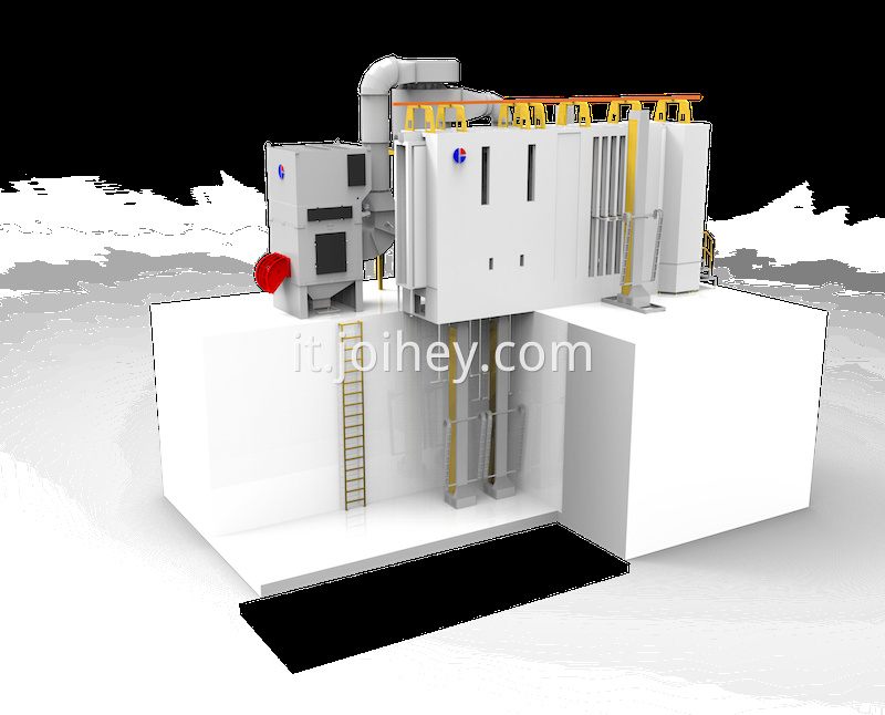 Cabina di rivestimento in polvere per tubo 4 4 Pipe Powder Coating Booth 4